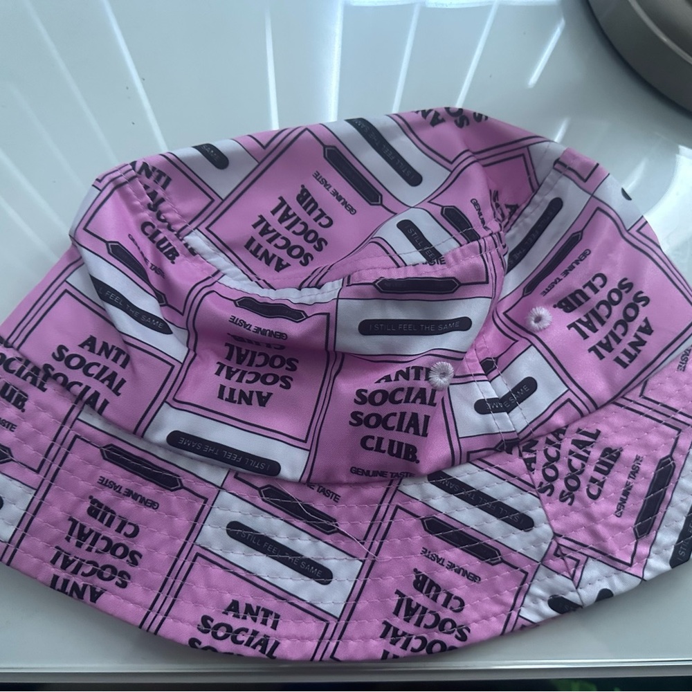 Anti Social Social Club Graphic Pink Bucket Hat